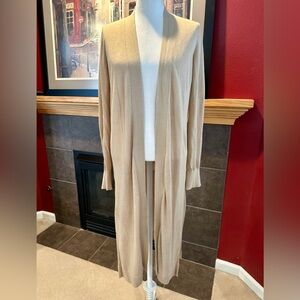 LOFT lightweight tan duster Cardigan